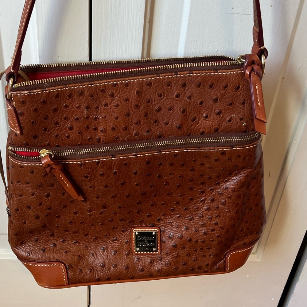 Dooney & Bourke Ostrich Letter Carrier Handbag
